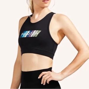 New, Peloton pace high neck bra black, size small, black
